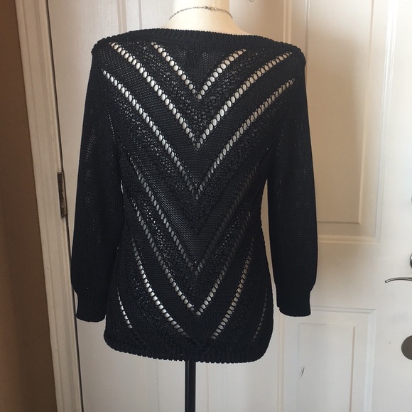 WHBM black pullover knitted top/sweater size medium - Picture 4 of 13